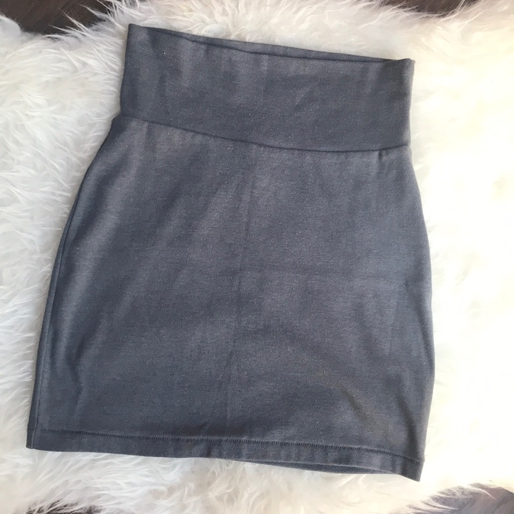 Gray Mini Skirt